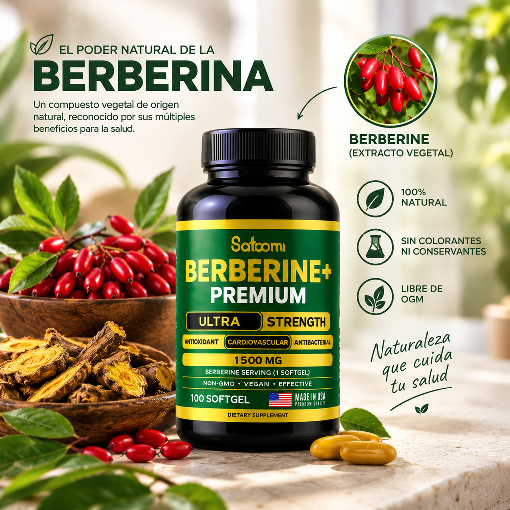 Berberine Premium X1 Obsequio Sobre Colágeno: Control Metabólico y mejor beneficio diario