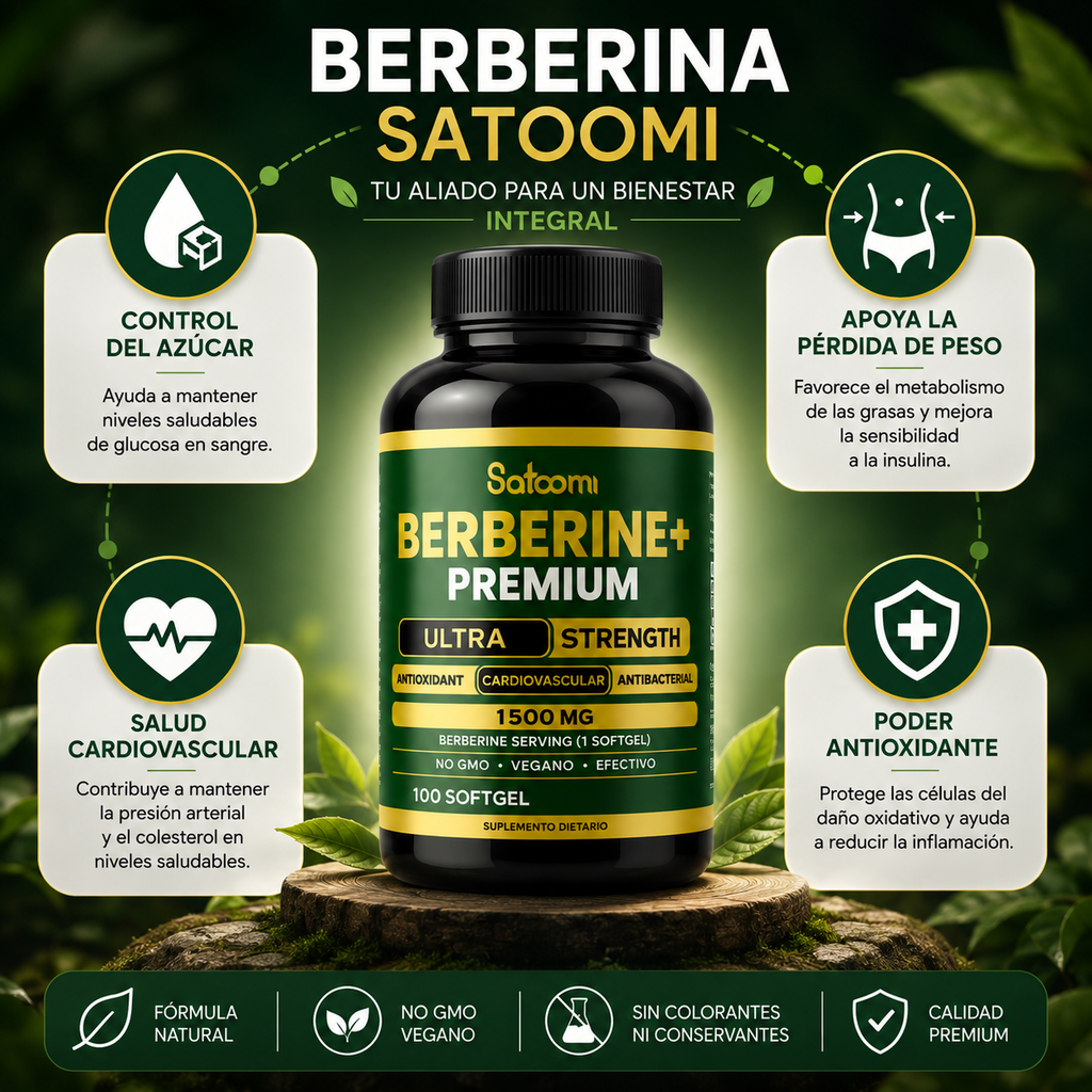 Berberine Premium X1 Obsequio Sobre Colágeno: Control Metabólico y mejor beneficio diario