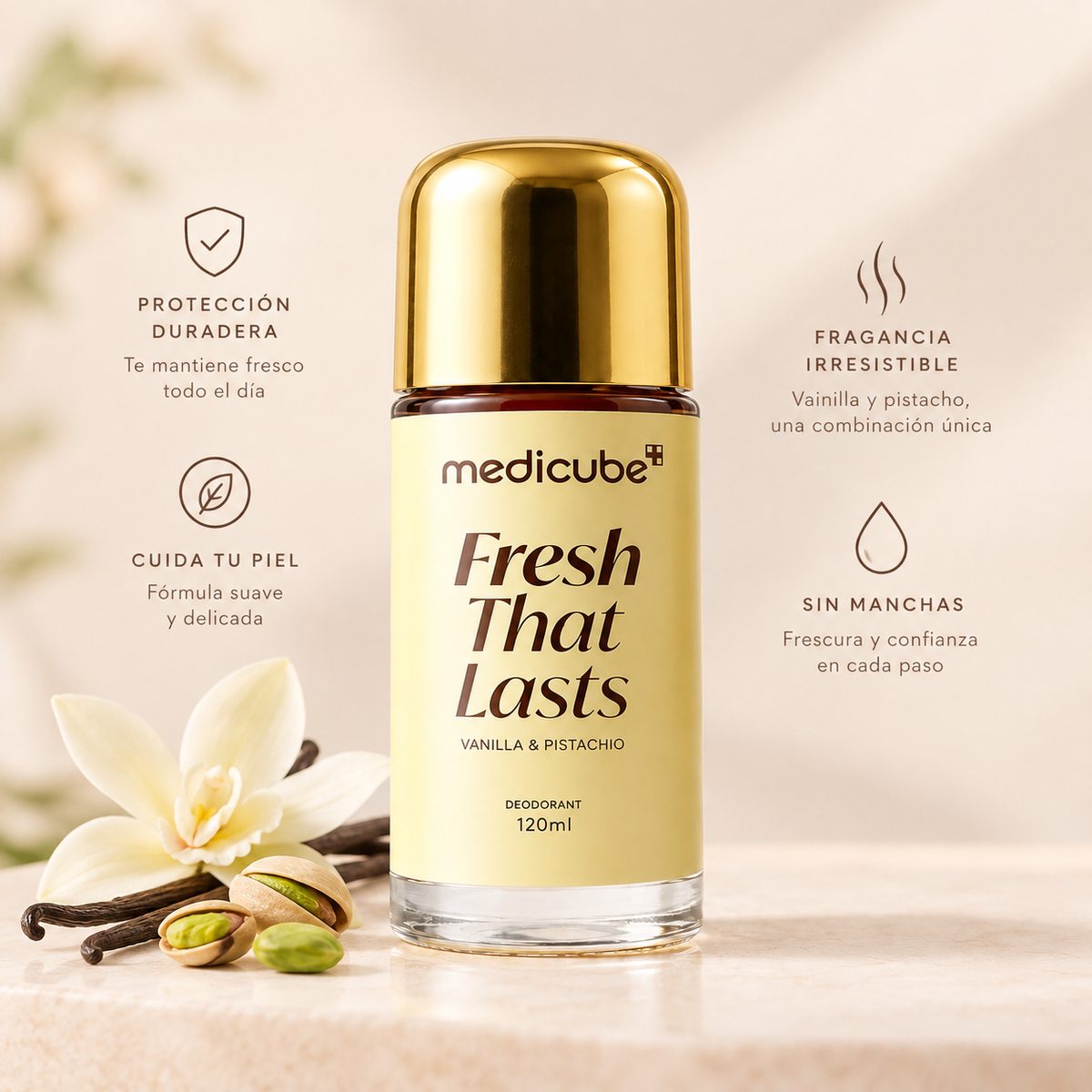 Medicube Desodorante Rollon 120ml:  Frescura, suavidad y aroma irresistible