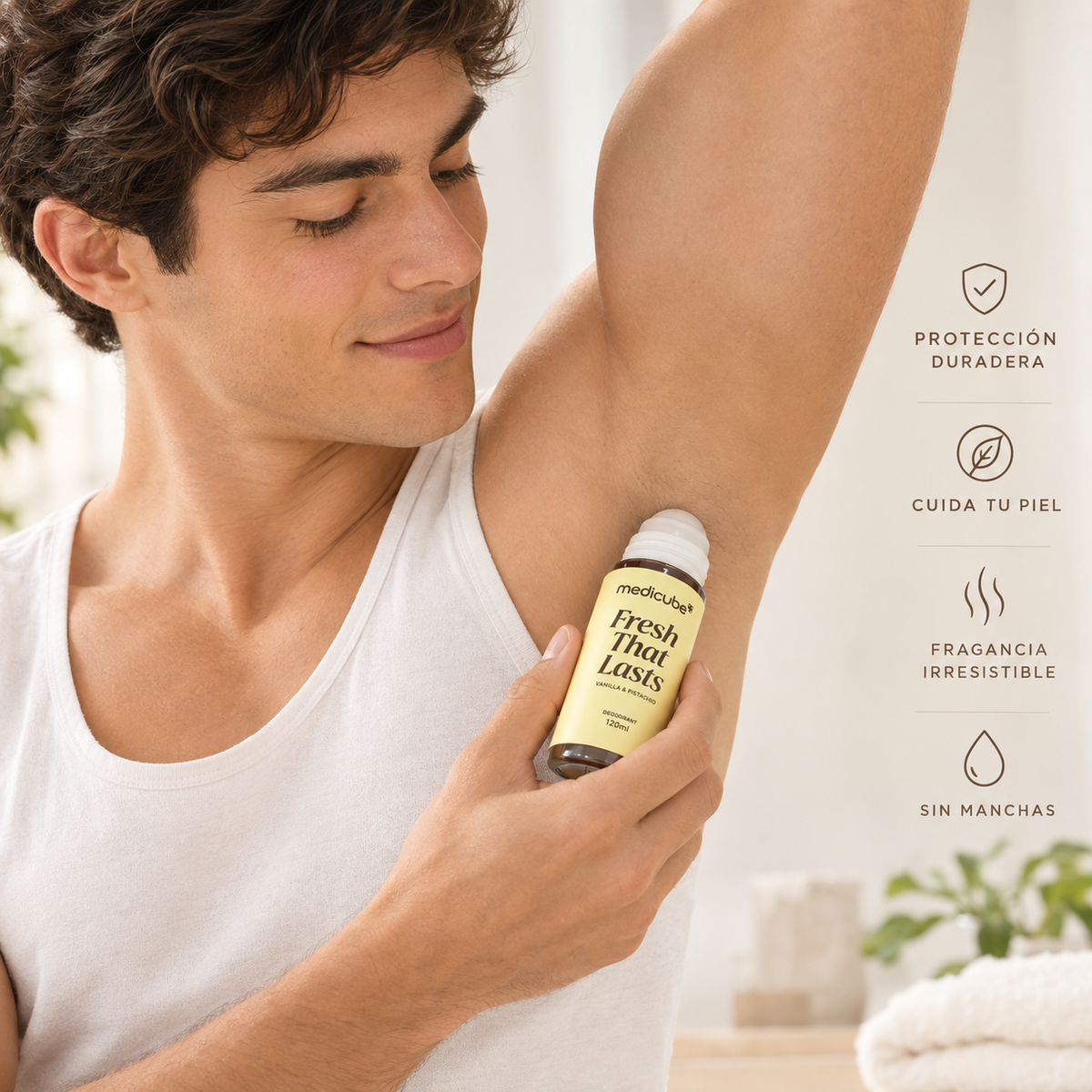 Medicube Desodorante Rollon 120ml:  Frescura, suavidad y aroma irresistible