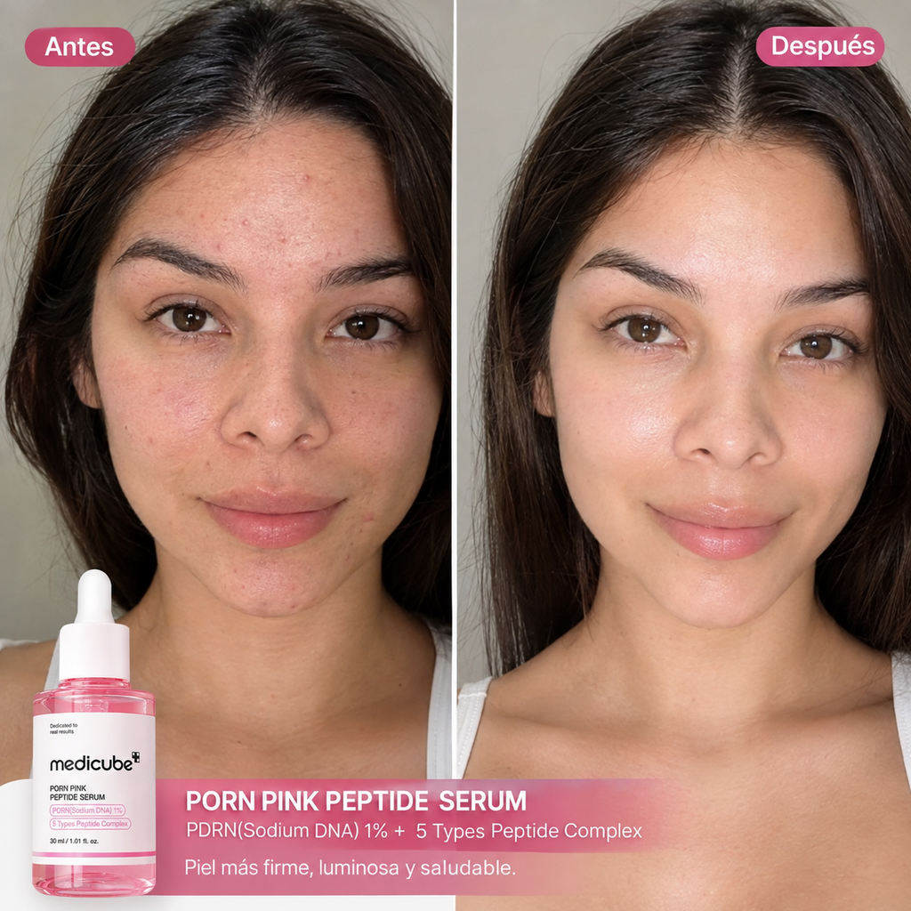 Medicube Pink Pdrn Peptide Serum 30ml: Repara, reafirma y da brillo natural.