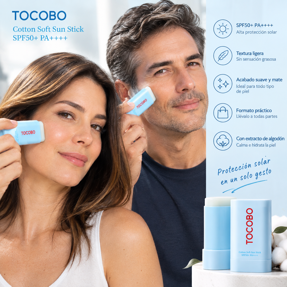 Bloqueador en Barra Tocobo: ✨ Reaplica sin arruinar tu maquillaje.